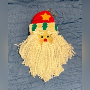 Homemade Cloth Santa Head Christmas Ornament